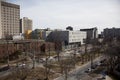 Looking down the health district of University Avenue