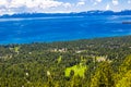 Looking Down On Lake Tahoe And Golf Course Royalty Free Stock Photo