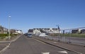 Looking down Links Parade and the preparations being made for the 147th Golf Open Championship being held in Carnoustie.