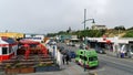 Looking down the main shopping street of Kaikoura, sough island, New Zealand Royalty Free Stock Photo
