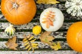 Looking down onto Pumpkins