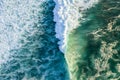 Looking down onto huge waves Royalty Free Stock Photo