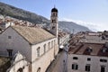 Looking down over the red tiles roofs of Dubrovnik. UNESCO World Heritage Site. Royalty Free Stock Photo