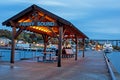 Looking Down The Parry Sound Pier Toward The Harbour Royalty Free Stock Photo