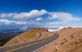 Looking Down on the Pikes Peak Road Royalty Free Stock Photo