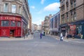 Looking Down a Quiet Seagate in Scotland`s Dundee Royalty Free Stock Photo