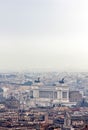 Looking down from San Pietro dome to the Altare della Patria, Rome, Italy Royalty Free Stock Photo