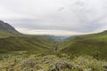 Looking down on Sani Pass and the river Royalty Free Stock Photo
