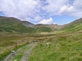 Looking down Scandale Bottom to the head of the valley Royalty Free Stock Photo