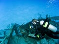 Looking Down on a Scuba Diver