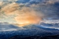 Looking down on Sierra Nevada de Santa Marta, high Andes mountains of the Cordillera, Paz, Colombia. Travel holiday in Colombia. Royalty Free Stock Photo