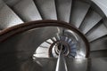 Looking down the spiral staircase of the Ponta dos Capelinhos lighthouse