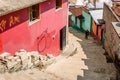 Looking down steps in San Cristobal de las Casas, Mexico