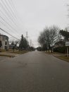 Looking Down the Street on a Glummy Day Royalty Free Stock Photo