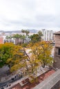 Looking down to the coastal districts of Malaga, Spain Royalty Free Stock Photo