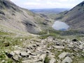 Looking down to Goat`s Water, Coniston Royalty Free Stock Photo