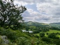 Looking down to Loughrigg tarn