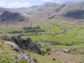 Looking down to Old Dungeon Ghyll, Great Langdale, Lake District Royalty Free Stock Photo