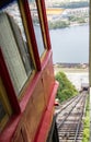 Looking down from the top of the Duquesne incline next to a funicular