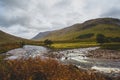 Looking down Glen Etive. Landscape. Royalty Free Stock Photo