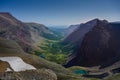 Looking down the Valley from Siyeh Pass Royalty Free Stock Photo