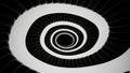 Abstract black and white spiral staircase. Royalty Free Stock Photo