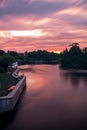 Looking Downstream At Fenelon Falls At Sunrise Royalty Free Stock Photo