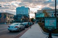 Looking into downtown Grand Rapids Michigan during Artprize