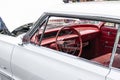 Looking through drivers side window into a classic 1960s chevy impala Royalty Free Stock Photo