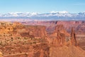 Canyonlands National Park located in south central Utah with a view of the La Salle Mountains.