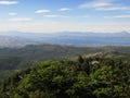 Looking at evia isalnd, chalkida city from a high altitude, Mount Parnitha, Greece Royalty Free Stock Photo