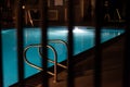 Hotel Swimming Pool at Night Royalty Free Stock Photo