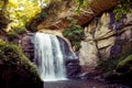 Looking glass waterfall Breward NC Royalty Free Stock Photo