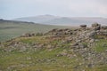 Looking from Great Staple Tor to High Willhays, Dartmoor National Park, Devon Royalty Free Stock Photo