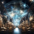 Looking into the Hall of Akashic Records and the heavens above Royalty Free Stock Photo