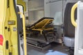 Looking inside the ambulence Royalty Free Stock Photo