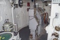 Looking inside the pilothouse Royalty Free Stock Photo