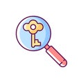 Looking for key RGB color icon Royalty Free Stock Photo