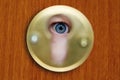 Looking through a keyhole Royalty Free Stock Photo