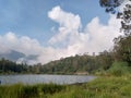 looking at the lake that has geothermal heat