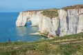 Looking through the Manneporte at Etretat Royalty Free Stock Photo
