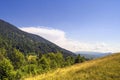 Looking through a mountains to a horison, mountainpass