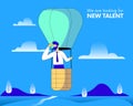 Looking for new talent, hiring and recruitment, Looking for new talent illustration concept vector Royalty Free Stock Photo