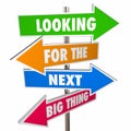 Looking for Next Big Thing Road Arrow Signs Change Royalty Free Stock Photo