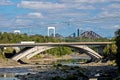 Chaudiere River Passes Beneath Quebec Highway 20 Royalty Free Stock Photo