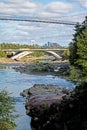 Chaudiere River Looking Downstream Toward Downtown Quebec City Royalty Free Stock Photo