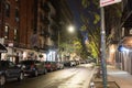 A Deserted Greenwich Village During the Coronavirus on a Friday Night, 4/24/2020 Royalty Free Stock Photo