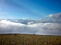 Looking over clouds from Helvellyn Royalty Free Stock Photo