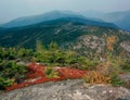 Looking north from the summit of North Baldface Mountain, Baldface Circle Trail, Evans Notch, New Hampshire Royalty Free Stock Photo