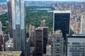 Looking North from the top of midtown Manhattan (NYC, USA Royalty Free Stock Photo